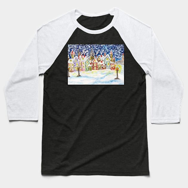 Fairy town Baseball T-Shirt by IrinaAfonskaya